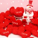 snowman surrounded by love