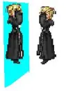 larxene looking in the mirror