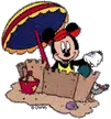 Mickey on beach
