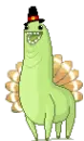 Bunchie as a turkey