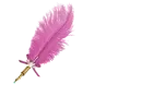 Feather Pen Dark Pink - Esther
