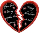 Red and black heart