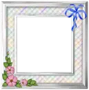 flowers and ribbon frame