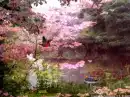 RAINBOW BRIDGE-PINK WITH 3 BIRDS