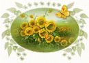 Glitter Sunflower Tag