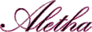 Aletha (pink glitter name)