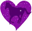 horse in glitter heart