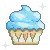 Blue Frosted Cupcake