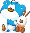 Cute Blue Bear