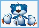 Cute Blue Bear