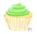 Green fosted Cupcake