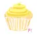 Yellow Frosted Cupcake