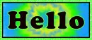 Hello (Tye Dye)