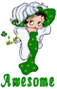 Awesome with Betty Boop dressed in green