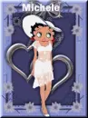 Michele with Betty Boop dressed in white