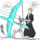Ichigo and Ishida...with his new hat.