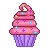 mini sparkling cupcake