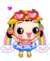 KAWAII DOLL HULA DANCER RAINBOW
