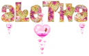 Floral Text with Heart Dangler - Aletha