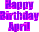 Happy Birthday April