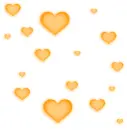 Orange hearts