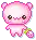 kawaii bear with strawberry