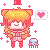 cute girl with bear