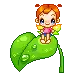 sitting on leaf