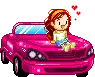 sitting on car