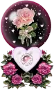 pink flowers snow globes