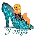 Tonya with teal heal