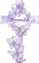 Amanda - Cross with butterflies 