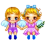 cute boy and girl fairies