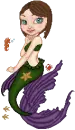 Purple tail mermaid