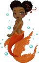 orange mermaid
