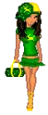 green doll