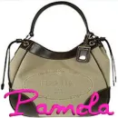 Pamela with Prada purse