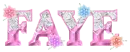 Pink Glass with Flowers - Faye