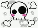 a white skull