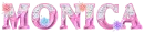 Pink Glass with Flowers - Monica
