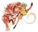 Anime Girl With A Tiger