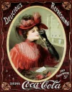 Victorian lady drinking coca-cola