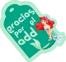 Little Mermaid Tag in Spanish (Thanks for the Add)
