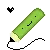 pencil green kawaii