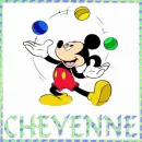 Cheyenne with Mickey Mouse
