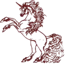Red Glass Unicorn