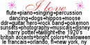 I love...