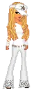 blonde in white