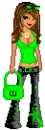 green-dressed brown/ie
