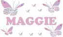 Maggie with Butterflies